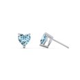 thumbnail image 2 of Heart Birthstone Stud Earrings, 2 of 4