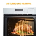 thumbnail image 4 of Single Wall Oven 24 in, Built-in Electric Ovens with 5 Automatic Recipes, 3000W, 240V, 2.5 CF Convection Built-in Oven, Stainless Steel, Touch Control, Timer, Safety Lock, 4 of 8