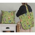 thumbnail image 5 of Soimoi Green polyester Crepe Fabric Feather & Animals Tribal Print Fabric by Yard 52 Inch Wide, 5 of 5
