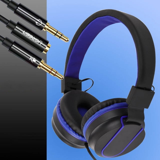 Wired Gaming Headset with Noise Cancellation, Foldable Design, and Omnidirectional Mic - Universal for PC/Mobile