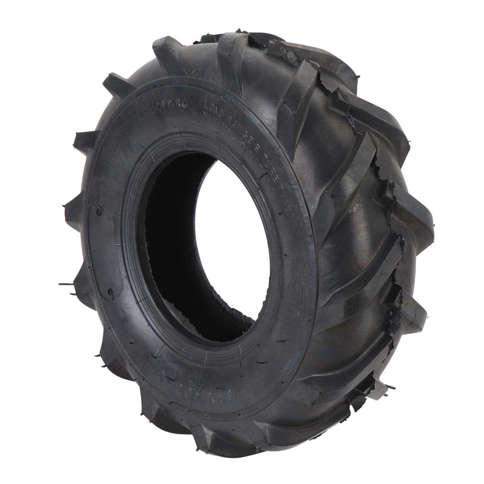 6 Inch Tubeless Tire, Rubber Compound 13x5.00-6 Tubeless Tire Antislip Explosion Proof  for Lawn Tractor for Snow Blower Thrower