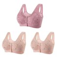 thumbnail image 1 of Bigersell Front Button Bra 3pcs Training Bra Style R-14 Breathable Pullover Bras Pack R-14-pinky, 1 of 5