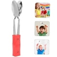 thumbnail image 2 of Cuillère Musicale Instrument Main Percussion Outil d'Éducation au Rythme Cuillère en Métal pour Enfants Musique, 2 of 8