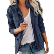 2025 Women's Plus Size Jacket Puffy Jacket Women Daily Fall Regular Coat Coats Wool for Women Long Regular Fit Breathable Casual Winter Coat Women's Jacket Long Sleeve Solid Color Quilted