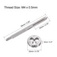 thumbnail image 2 of Unique Bargains M4 x 0.5mm Metric Tap and Die Set Machine Thread Tap with Round Die, 2 of 6