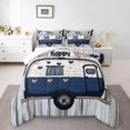 thumbnail image 1 of Erosebridal Ensemble de Literie Camping Heureux Simple, Couette Véhicule Récréatif, Décoration de Chambre Vintage, Réversible, Léger, 2 Pcs, 1 of 7