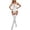 White, variant on Swstbby Summer Savings Clearance 2025! Womens Lingerie Sets, Woman's Solid Color Lace Mesh Semi Transparent Jumpsuit Socks Lingerie Sets Black L