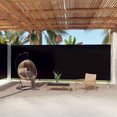thumbnail image 1 of vidaXL Retractable Side Awning Black 220x1000 cm, 1 of 5