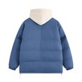 thumbnail image 3 of Styesk Jackets for Men Zipper Up Warm Jackets Outdoor Plus Size Work Coats Hooded Color Block Puffer Jacket Casual Comfy Wind Breaker Jackets with Pockets, 3 of 8