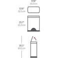 thumbnail image 2 of Simplehuman Poubelle Rectangulaire à Pédale de 50 Litres / 13 Gallons, Acier Inoxydable, 2 of 6
