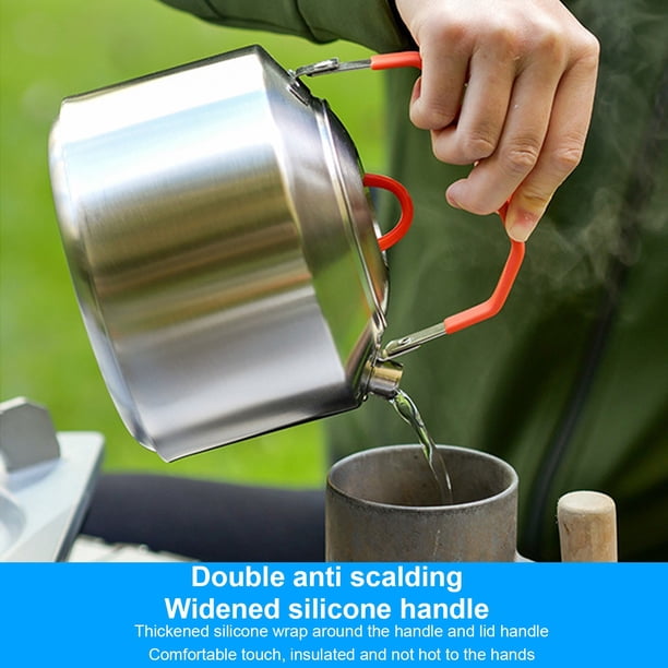 Outdoor Stainless Steel Kettle 1L/1.6L | 304 Food Grade Metal