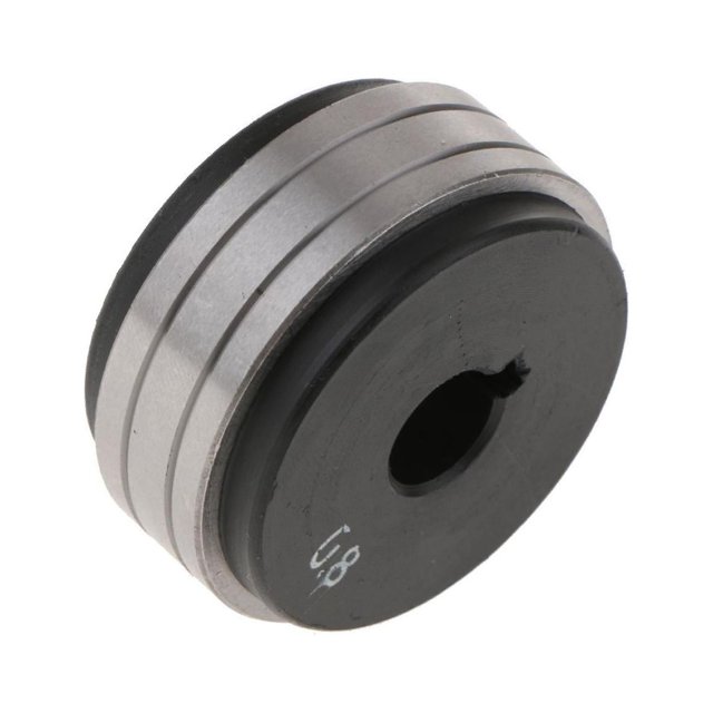 Decodeary Pièces de Rouleau d'Entraînement de Rouleau d'Alimentation de Fil de Mig d'Acier et Argent Noir Durable 0.8-0.8 1Set