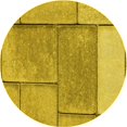 thumbnail image 1 of Ahgly Company Tapis de Zone Rond Lavable en Machine Intérieur Transitionnel Brun Doré Foncé, 7 Pieds Rond, 1 of 7