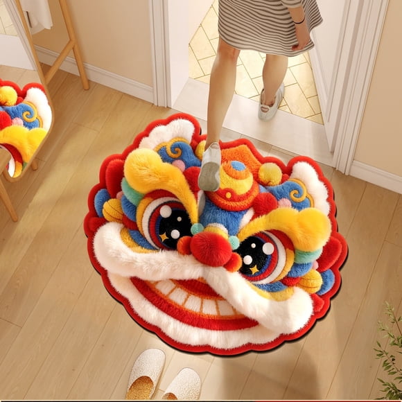 Cartoon Dance Living Room And Bathroom Floor Mat Enhances Home Warmth With Cute Design And - Absorption For Everyday Comfort And Style