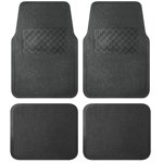 AUTO DRIVE Value 4 Pièces Toutes les Saisons Tapis de plancher de voiture Liners de plancher