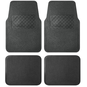AUTO DRIVE Value 4 Piece All Season Car Floor Mats Floor liners