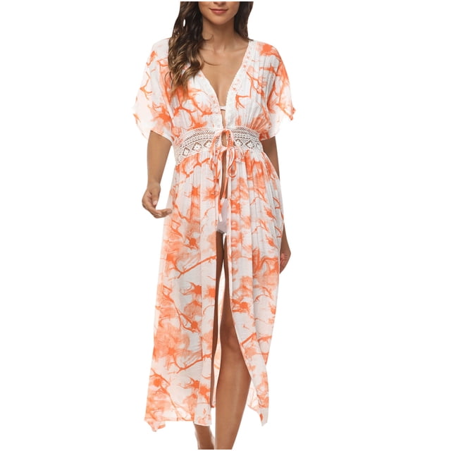 Cache-maillots pour Maillots de Bain Femmes Robe Mode Femme Décontractée Printemps et Été Ajourée Plage Style Long Cache-Maillots Cache-Maillots pour Femmes en Liquidation
