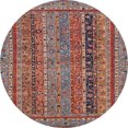 thumbnail image 1 of Ahgly Company Tapis Rond Abstrait Marron Rouge pour Intérieur, 8 Pieds Rond, 1 of 6
