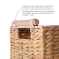 thumbnail image 4 of Zenna Home Woven Water Hyacinth Rectangular Decorative Storage Basket, 4 of 7