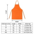 thumbnail image 2 of TOPTIE Kids Aprons with Pocket & Adjustable Strap, Child Chef Bib Apron for Kitchen Cooking Baking Painting-Orange-XL, 2 of 8