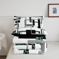 thumbnail image 4 of YST Literie de Style Ferme Moderne, Ensemble de Couette à Rayures Noir Gris Format Grand, Ensembles de Literie Géométriques, Courtepointe Réversible Motif Léopard avec 2 Taies d'Oreiller Déco de Chambre, 4 of 5