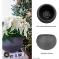 thumbnail image 5 of The HC Companies 8 Inch Atlas Sphere Planter, Round Plastic Plant Pot, Gray, 5 of 5