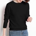 thumbnail image 5 of Yuyuzo Long Sleeve Shirts for Women Crewneck Ribbed Knit Sweater Tops Solid Color Loose Pullover, 5 of 5