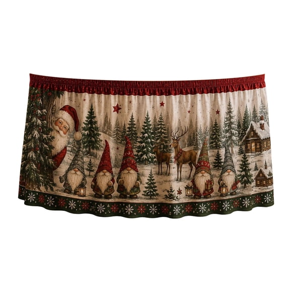 Fzsteel Jupe de Table de Noël 55,12 X 29,53 Po, Jupe de Table pour Fête des Fêtes, Housse de Table Festive pour la Maison Ensemble d'Articles