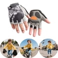thumbnail image 1 of Gants de Sport d'Extérieur pour Enfants Gants de Cyclisme Sans Doigts pour Enfants Légers et Confortables Gants de Sport à Demi-Doigt pour Enfants 4-12 Ans, 1 of 3