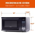 thumbnail image 2 of COMMERCIAL CHEF 0.7 Cubic Foot Microwave with 10 Power Levels, Small Microwave with Pull Handle, 700W Countertop Microwave Up to 99 Minute Timer and Digital Display, Black, 2 of 7