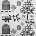 thumbnail image 1 of oneOone Polyester Spandex Gray Fabric Asian Floral Block Craft Projects Decor Fabric Printed by The Yard 56 Inch Wide, 1 of 4