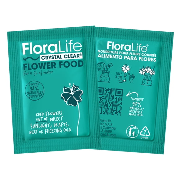 Cut Flower Food Floralife Crystal Clear, 25 Packets
