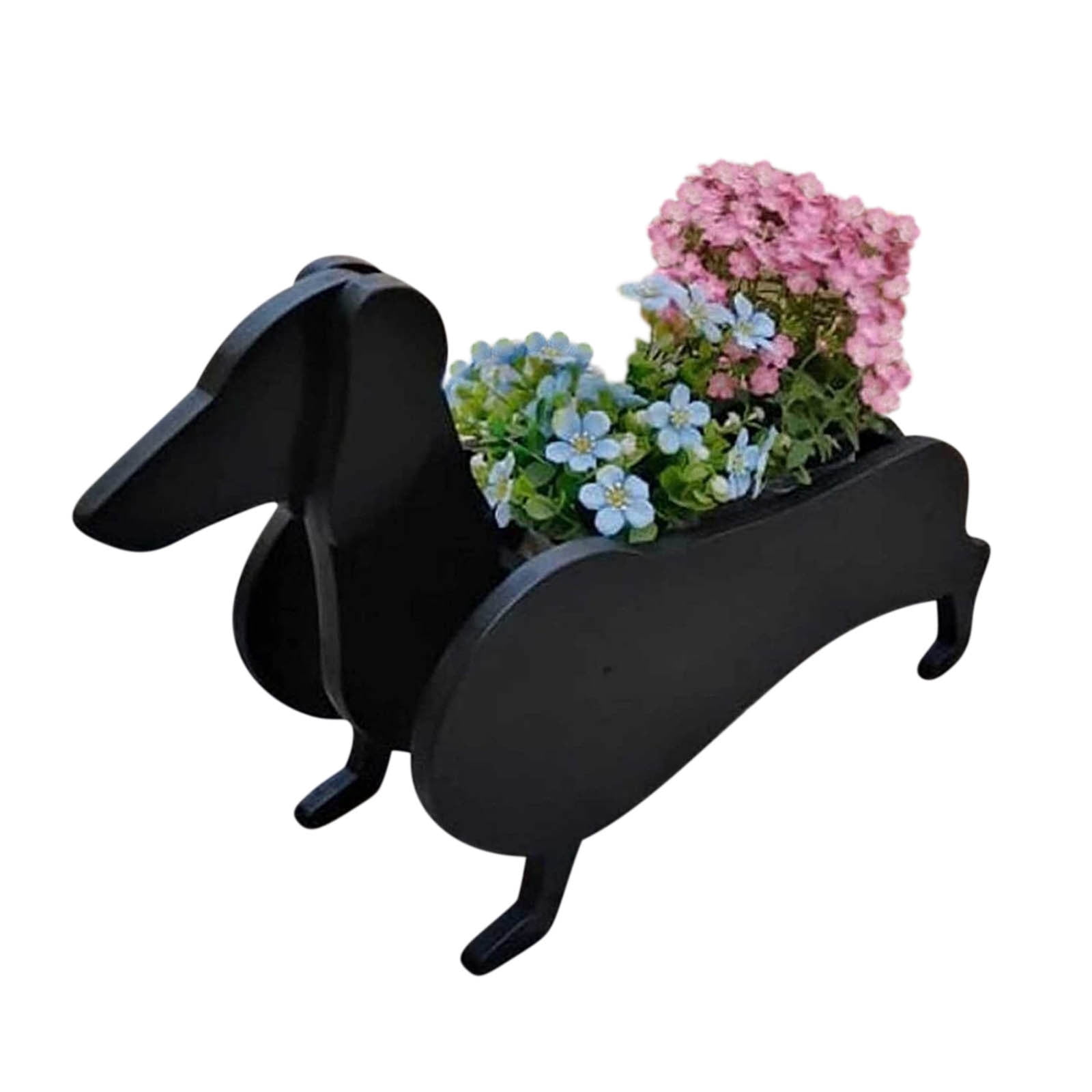 CEHVOM Wooden Dog Planter Plant Pot Dog Shape Flower Pot Cute Animal-Shaped Flower Planter Succulent Planter Plant Container Holder Art Plant Storage Pot For Indoor Clearance