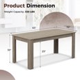 thumbnail image 3 of Gymax Table à Manger Rectangulaire Moderne de 63 Pieds' pour 6 Personnes, Mobilier de Cuisine, 3 of 9