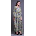 thumbnail image 3 of Bimba Kaftan Floral pour Femmes, Tenue d'Intérieur de Vacances, Robe Maxi, Couvre-Maillot de Plage-S-L, 3 of 5