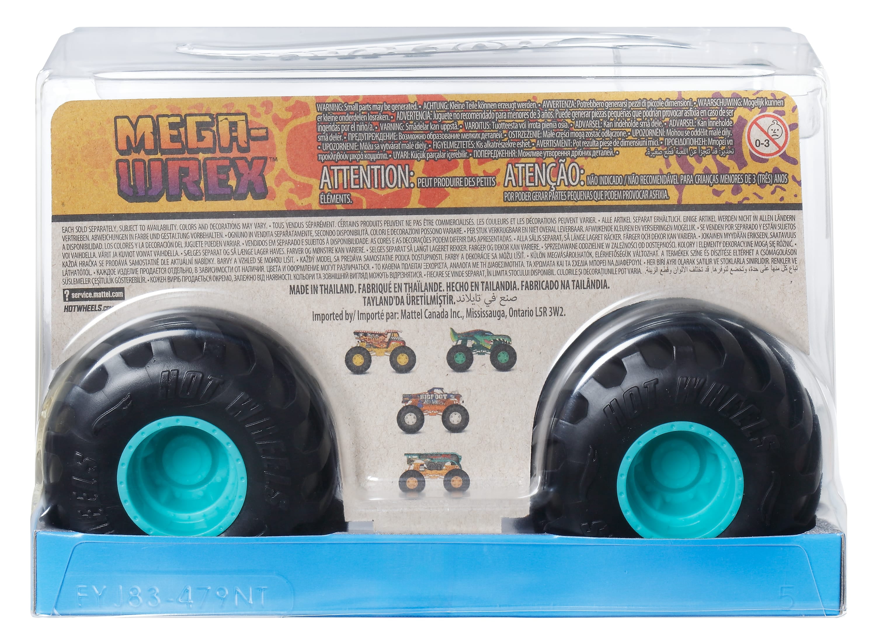 Hot Wheels Monster Trucks, Oversized Monster Truck in 1:24 Scale, Mega-wrex