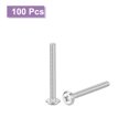 thumbnail image 3 of Uxcell Vis à Tête Ronde Plate M3x30mm, Lot de 100 Vis à Tête Crantée en Acier Inoxydable 304 pour Machine à Entraînement par Tête Crantée, 3 of 7