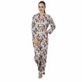thumbnail image 1 of Bimba Ensemble de Pyjama 2 Pcs pour Femme en Rayonne Tenue de Nuit Imprimé Floral Manches Longues, 1 of 1