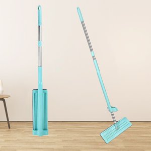 Danhjin Mop Hands-Free Flat Mop - Dry and Wet Use Easy Sweeping and Dusting Floor Mop With Swivel Head Mop and Bucket Set