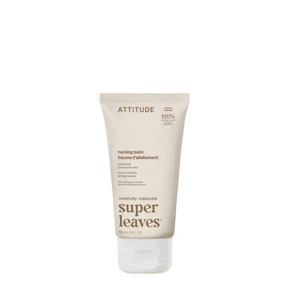 ATTITUDE Baume d'allaitement pour bébés allaités, naturel, à base de plantes, végan, sans cruauté, maternité, sans parfum, 150 mL