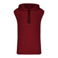 thumbnail image 3 of DPTALR T-Shirt de Sport Sans Manches Décontracté à Capuche Solide pour Hommes, 3 of 5