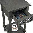 thumbnail image 4 of French Country Khloe Deluxe One-Drawer Accent Table with Shelf in Gray Wood, 4 of 8