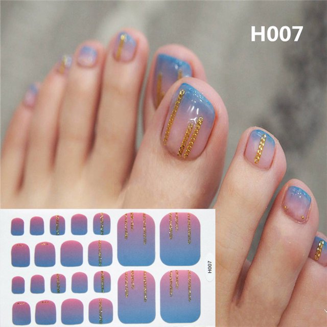 PVCS Foot Stickers Foot Nail Stickers Waterproof For Female DIY Nail Decoration Art