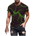 thumbnail image 2 of Qertyioot T-shirt à Manches Courtes Imprimé pour Hommes Col Rond Mode Décontractée Manches Courtes Liquidation, 2 of 5