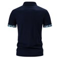thumbnail image 4 of Birdeem Chemise Décontractée pour Hommes Patchwork Imprimé Bouton Col Rabattu Manches Courtes T-Shirt Chandail Blouse, 4 of 12