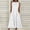 White, variant on HKEJIAOI Women's Casual Dresses Deals Clearance Valentine's Day Gift Fashion Women Solid Comfy Summer O-Neck Ladies Pockets Sleeveless Dress Blue