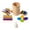 16 Tiges 10 Disques, variante sur Bunblic Casse-Tête Sensoriel de Tri des Couleurs, Bâtonnets de Tri des Couleurs Gobelet de Tri Jouets Éducatifs, Jouets Montessori pour Tout-Petits Garçons Filles Cadeau 16 Tiges 10 Disques
