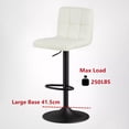 thumbnail image 1 of PU Leather Barstools with Large 41.5cm Base, Height Adjustable Swivel Counter Bar Stools Kitchen Pub Dining Chair with Backrest and Footrest, 1 of 9