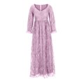 thumbnail image 4 of EGNMCR Robes à Paillettes pour Femmes Automne Hiver Col en V Manches Longues Robe de Cocktail Formelle Corset Moulante Tendance Bal Fête Décontractée Robes Maxi, 4 of 6