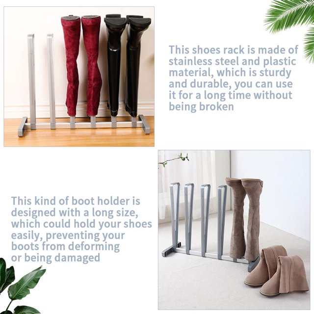 facefd Support de Bottes Support de Bottes de Neige Support de Bottes en Acier Inoxydable Support de Bottes pour la Maison Étagère de Rangement pour Chaussures en Acier Plastique Organisateur pour la Maison